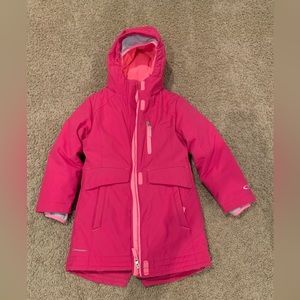 Girls pink Champion winter coat size S 6-6x